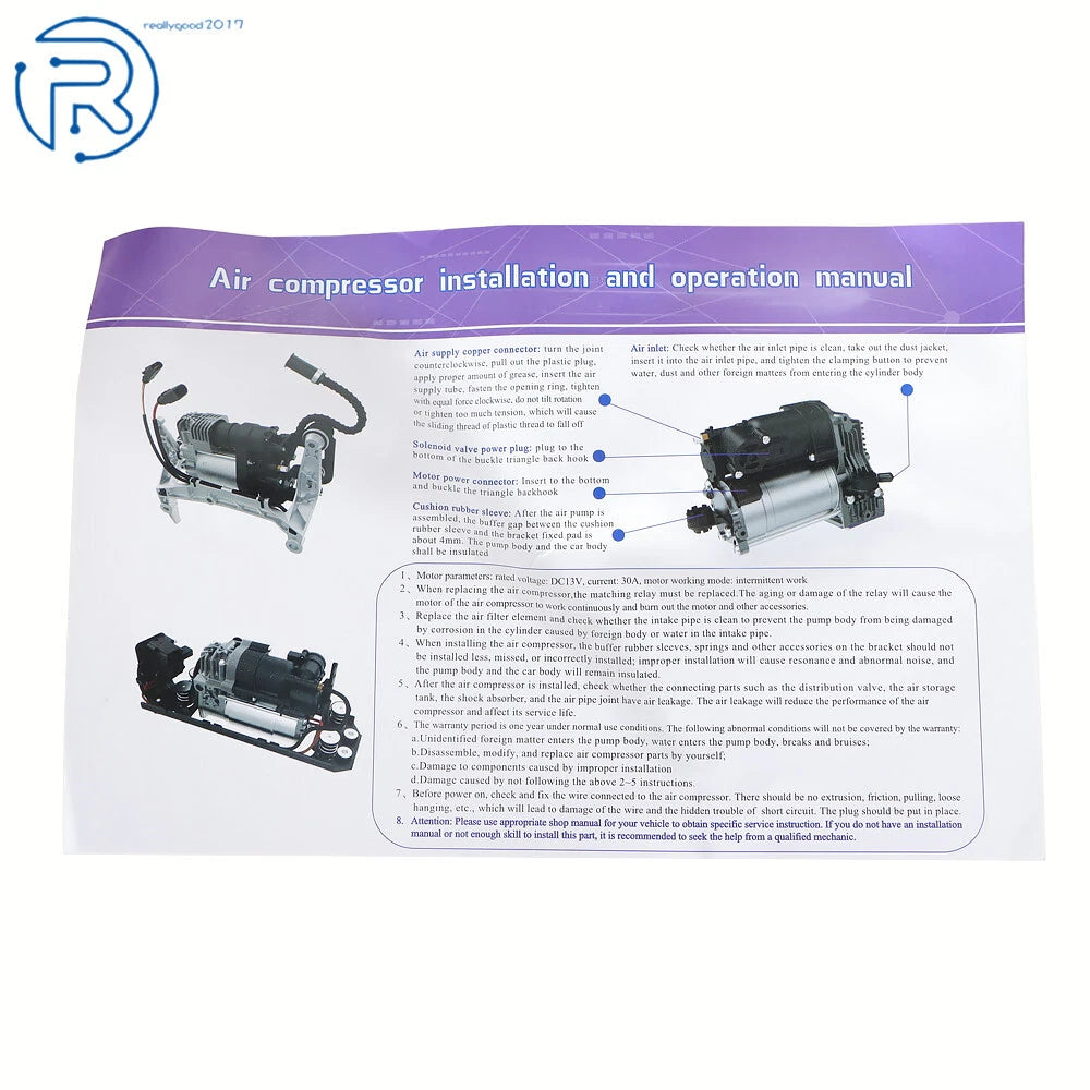 Air Suspension Compressor Pump for Land Rover LR3 Range Rover Sport (2006-2013)