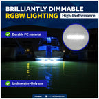 2-Pack RGBW Underwater Boat Lights for FO4886 (IP68 Waterproof, Dimmable)