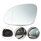 Heated Passenger Left Side Mirror Glass for VW Tiguan (2009–2017) w/Backing Plate