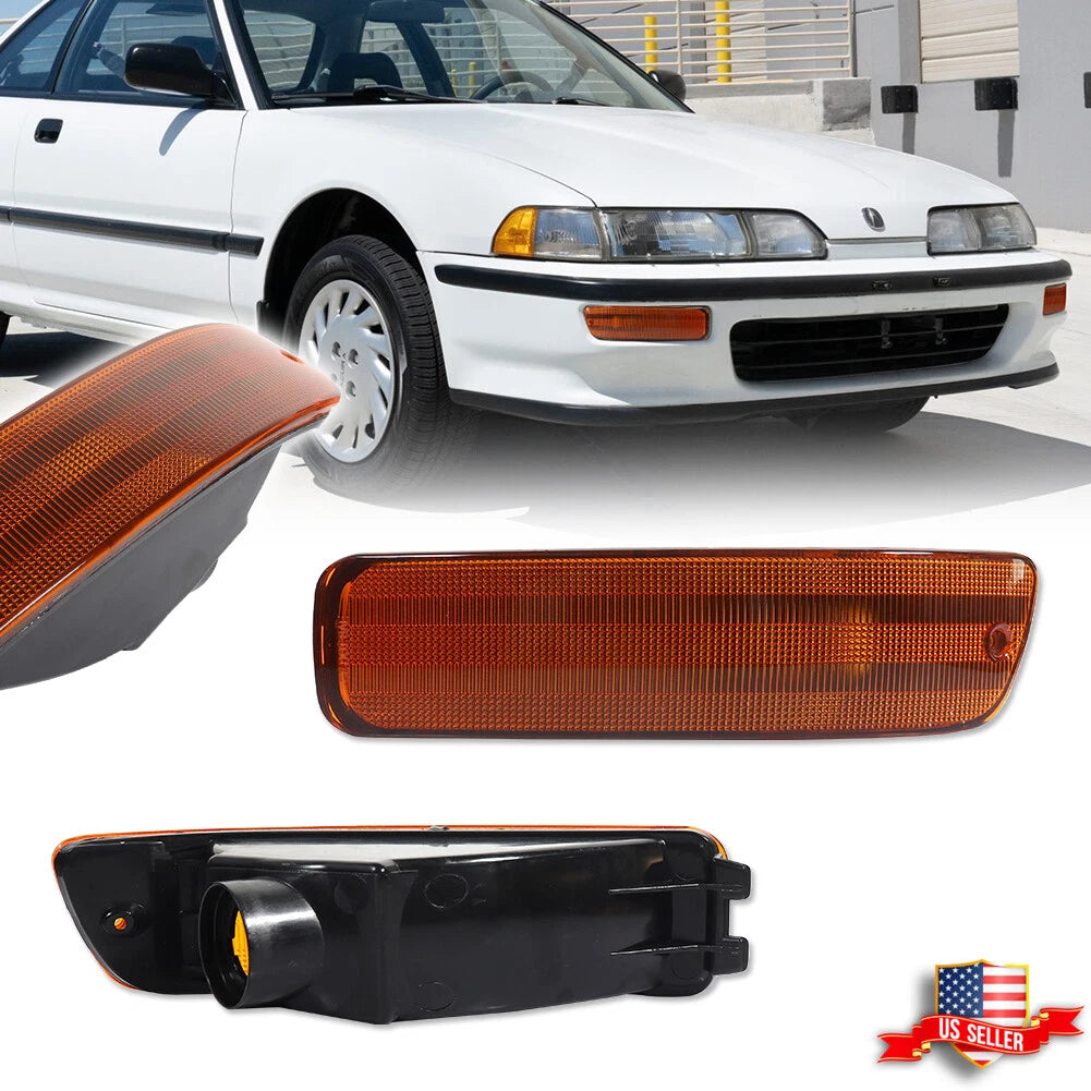Amber Front Bumper Turn Signal Lights for Acura Integra (1992–1993)