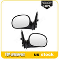 Set of 2 Black Manual Fold Exterior Mirrors for Ford F150 (1997–2004)