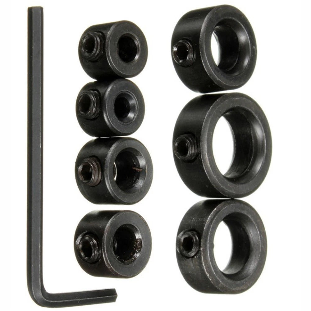 Set of 7 Drill Bit Locator Collars for Industrial Use (312mm Depth)