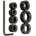Set of 7 Drill Bit Locator Collars for Industrial Use (312mm Depth)
