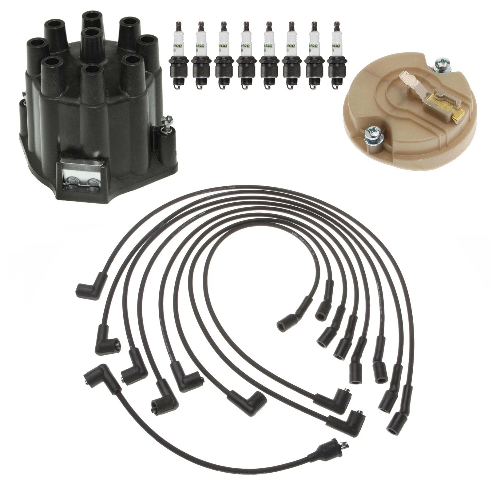 ACDelco Ignition Kit for Chevrolet 5.7 V8 (1996–2002) - Rotor, Cap, Wires, Plugs