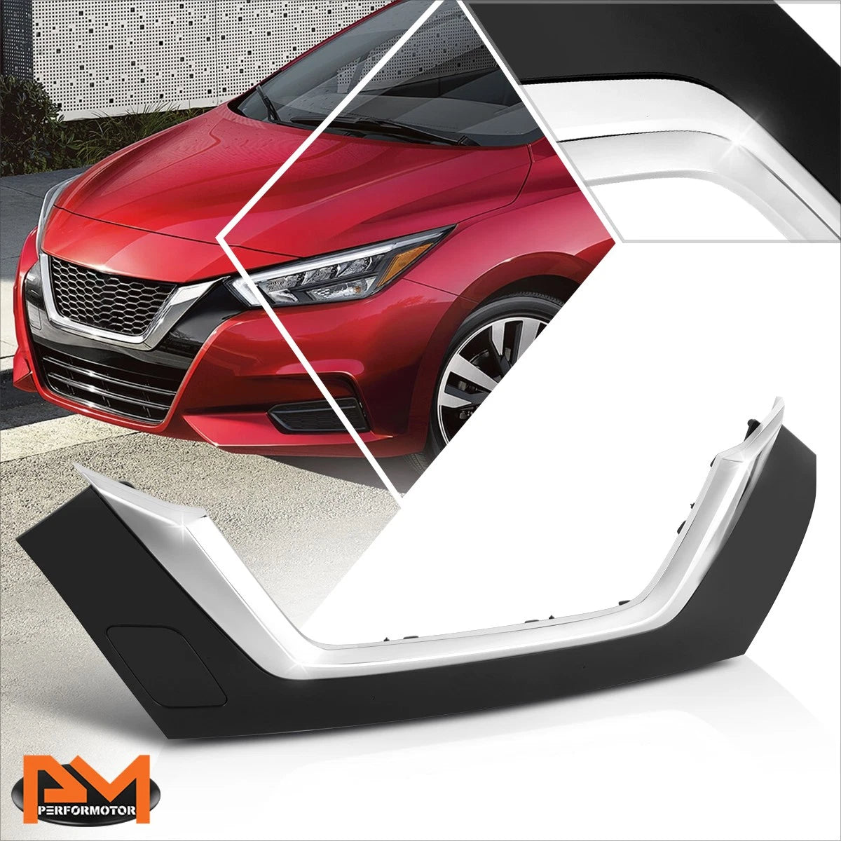 Front Outer Grille Shell Molding Trim for Nissan Versa (2020–2022)