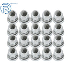 Set of 20 Lug Nut Covers for Semi Truck (Chrome, 33mm)