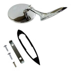 Side Mirror with Hardware Left for 1964-1965 Chevy Chevelle (Rearview)