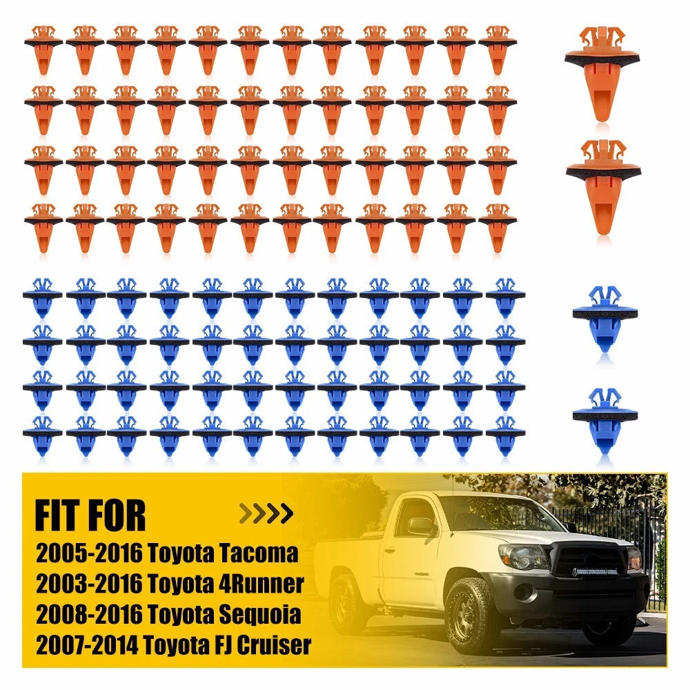 100pcs Fender Flare Retainer Clips for Toyota 4Runner (2003–2016)