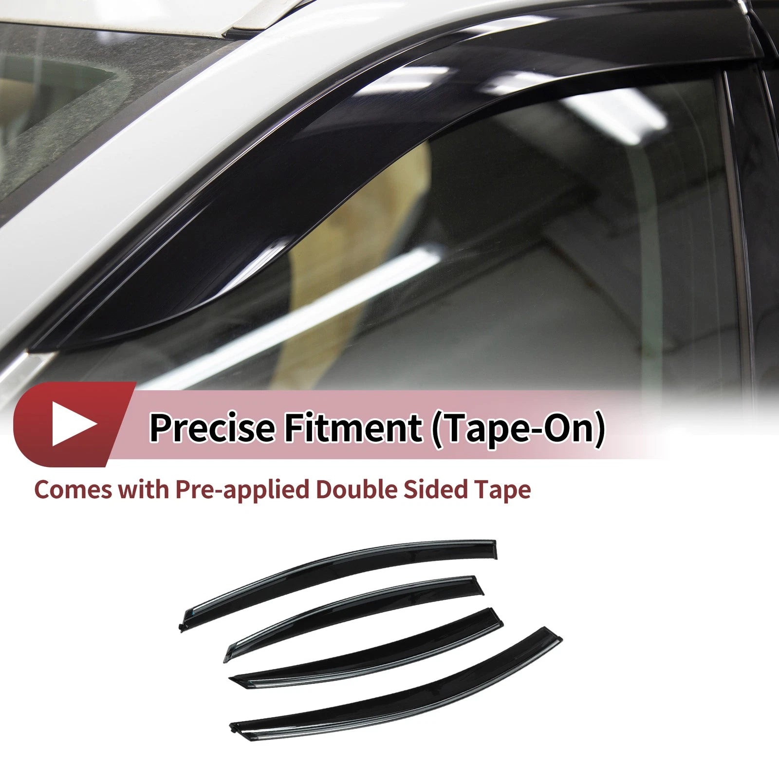 Set of 4 Window Deflectors for Hyundai Sonata (2011–2014)