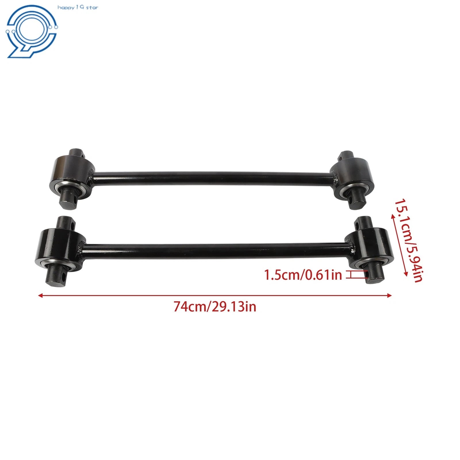 Set of 2 Torque Rod Assembly 25.5" for Kenworth Peterbilt