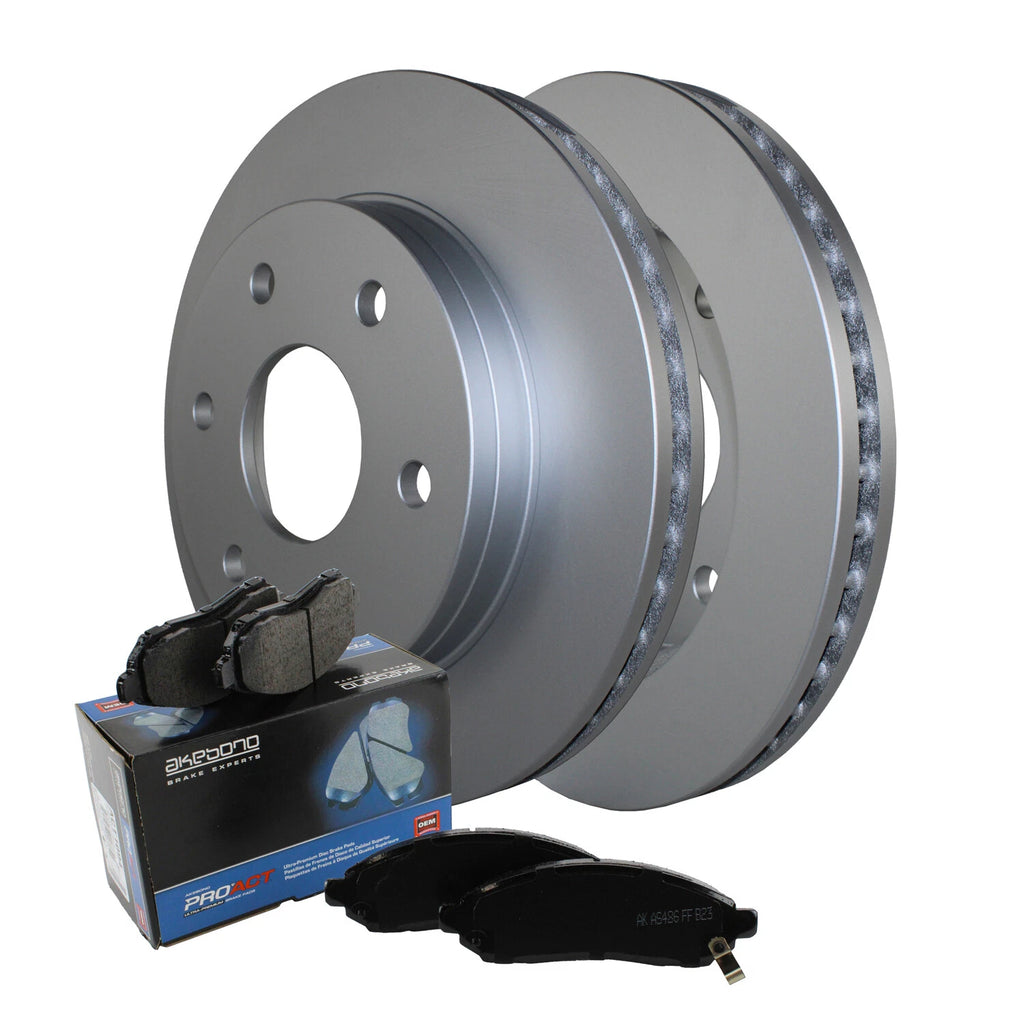 Front Brake Kit 305mm Disc Rotors & Akebono Ceramic Pads for Silverado Sierra 1500 (2014–2019)