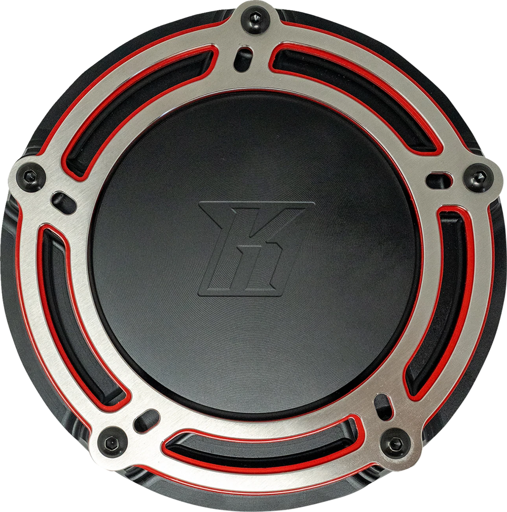 KODLIN USA Derby Cover for M8 Softail (2018–2023) - NXL Redline Black/Red