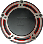 KODLIN USA Derby Cover for M8 Softail (2018–2023) - NXL Redline Black/Red