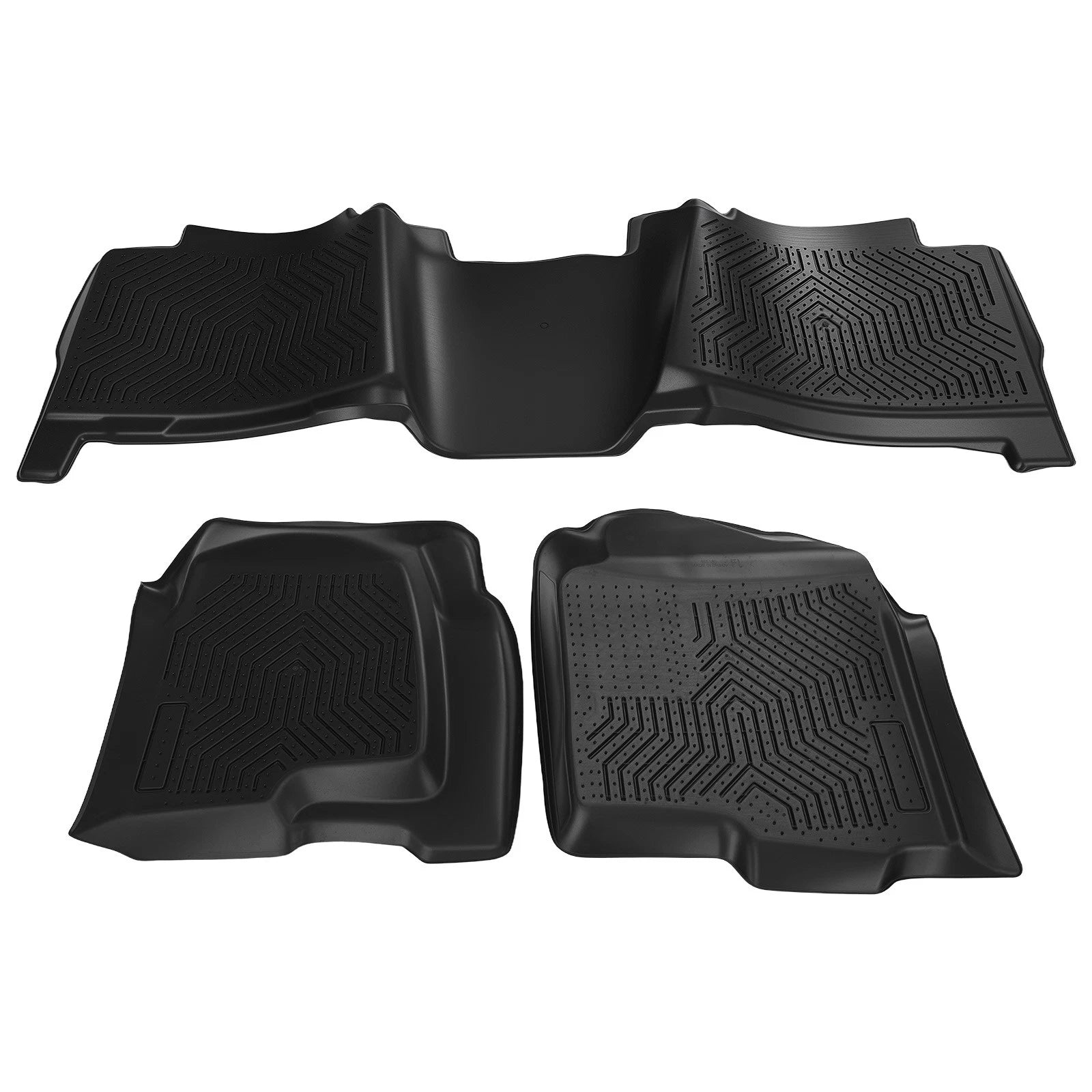 Set of 4 Black Floor Mats for Chevy Silverado GMC Sierra 1500 2500 (1999–2007)