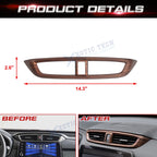Peach Wood Look Inner Center Dash Side AC Vent Trim for Honda CR-V (2017-2022)