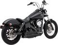 Cobra 909 Black Exhaust for Harley Dyna Low Rider Fat Bob Street Bob (2012–2017)