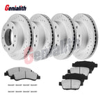 Brake Rotors + Ceramic Pads Kit for Dodge Ram 1500 2500 3500 (2006–2008)