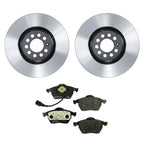 Set of 4 Wagner Front Rotors & Hella Low-Met Disc Brake Pads for Golf Jetta TT Quattro