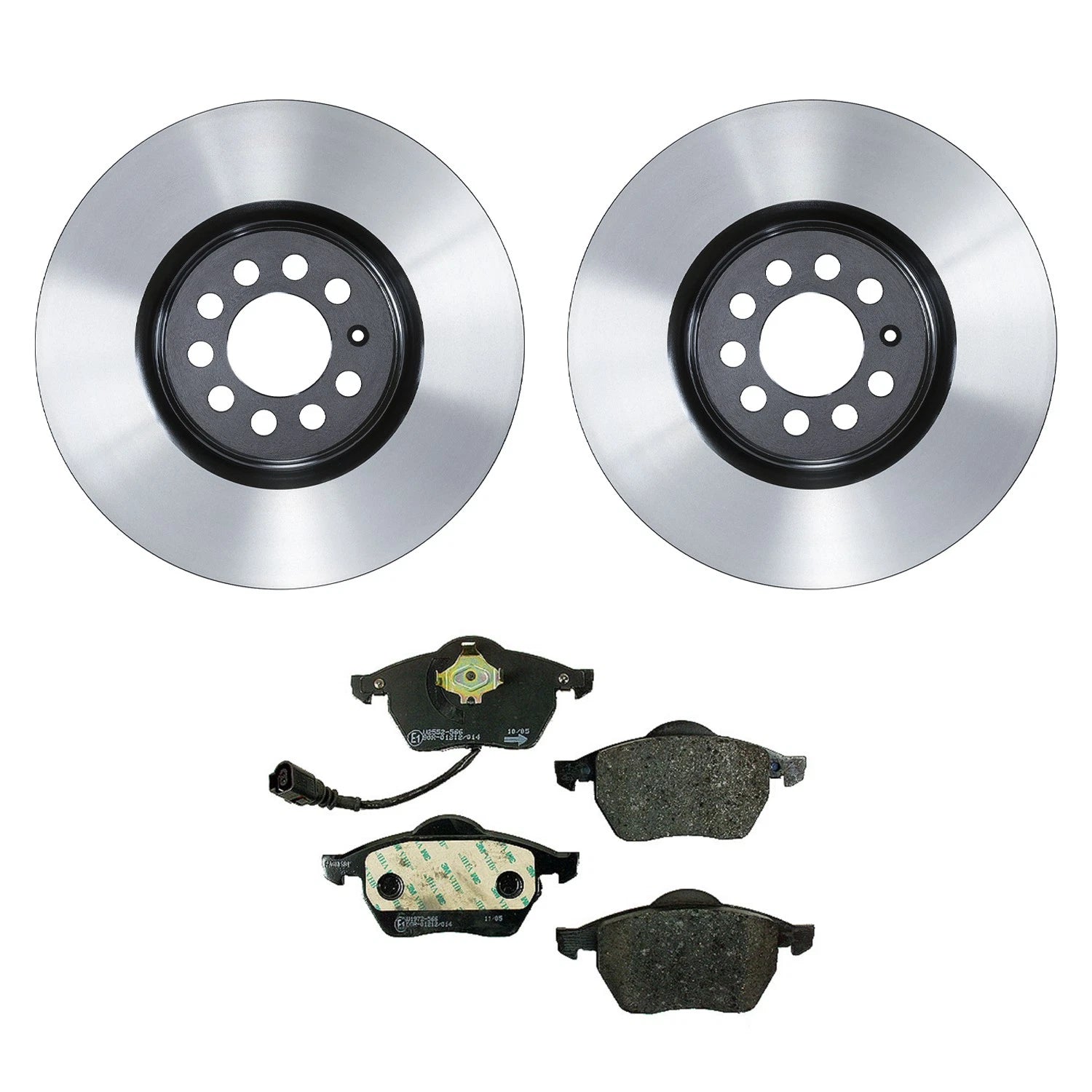 Set of 4 Wagner Front Rotors & Hella Low-Met Disc Brake Pads for Golf Jetta TT Quattro