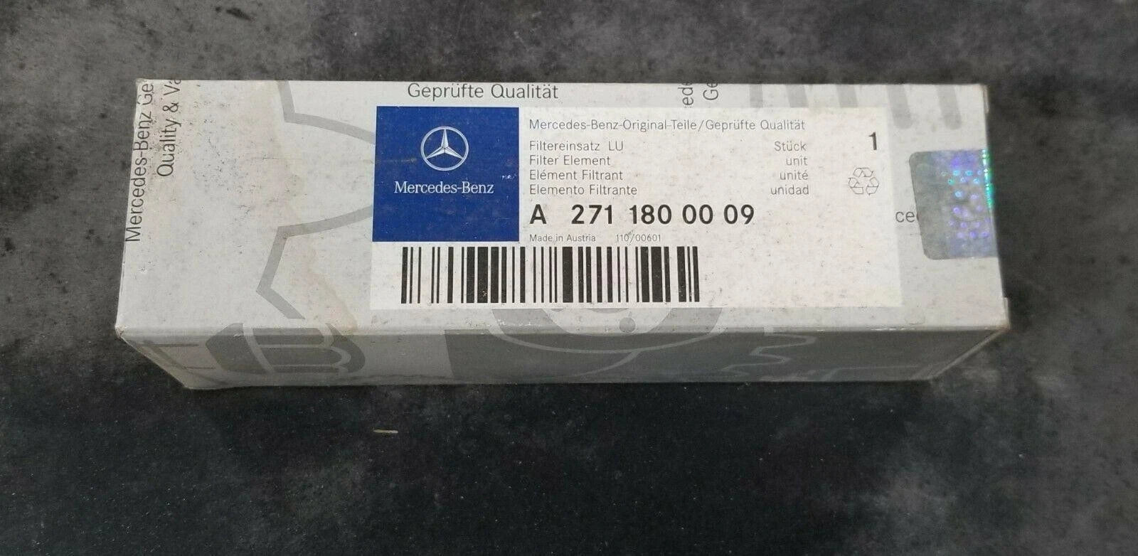 Oil Filter for Mercedes W211 W204 C180 C230 E200 (2003–2005) 2711800009