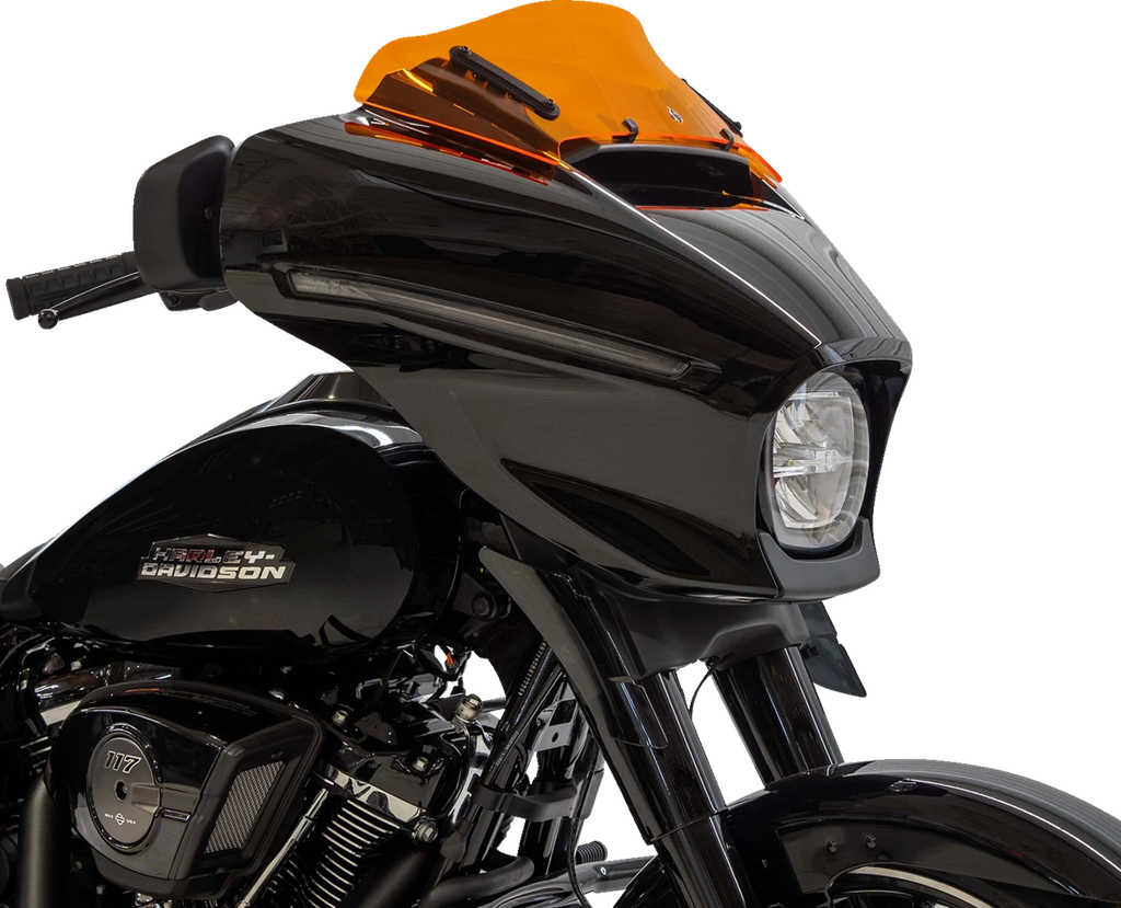 Klock Werks Kolor Flare Windshield 6.5" for FLHX (2014–2023) - Orange KWW-01-0742