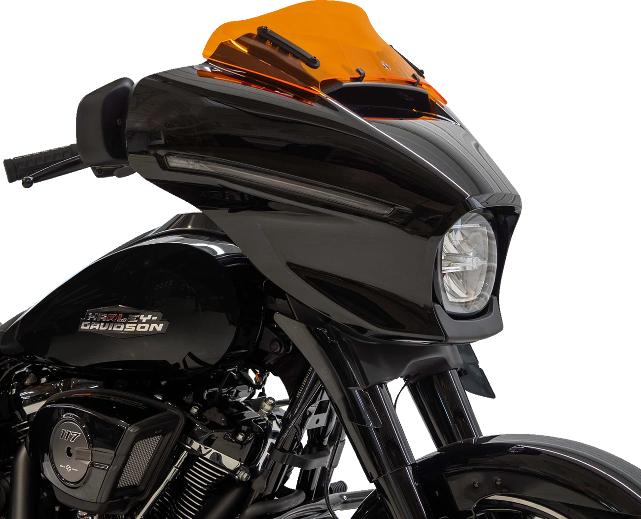 Klock Werks Kolor Flare Windshield 6.5" for FLHX (2014–2023) - Orange KWW-01-0742