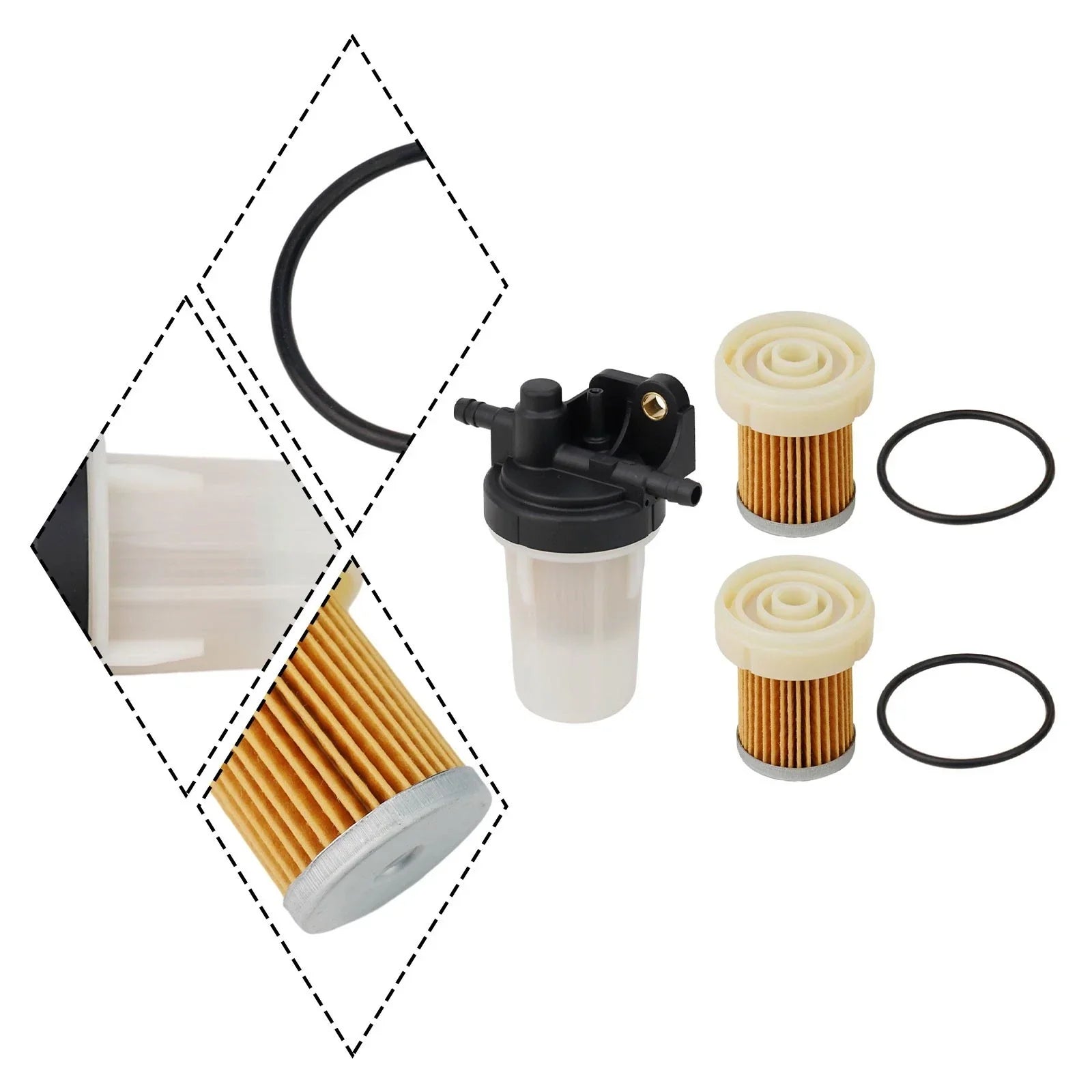 Fuel Filter Assembly Elements for Kubota B-Series M Series Tractors