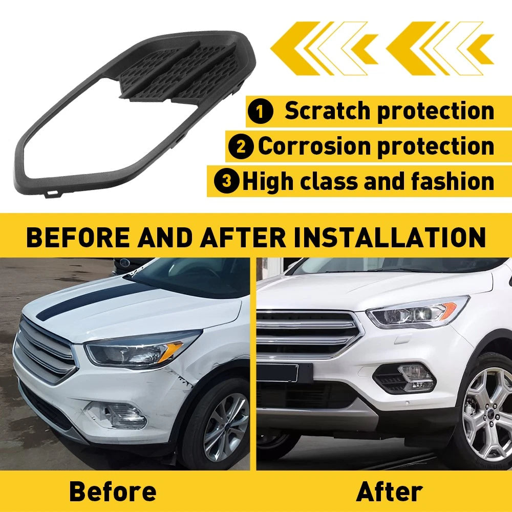 Set of 2 Fog Light Lamp Covers for Ford Escape Kuga (2017–2019)