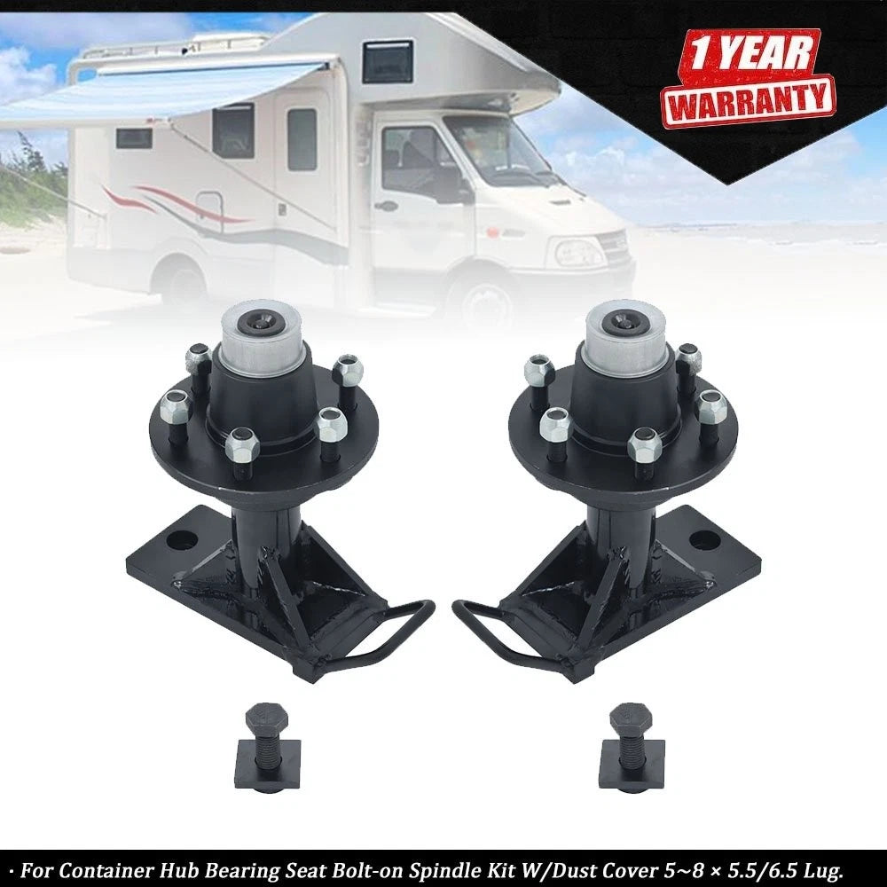 Spindle Kit with Dust Cover for 5-8 Lug Vehicles (Year Range Not Specified)