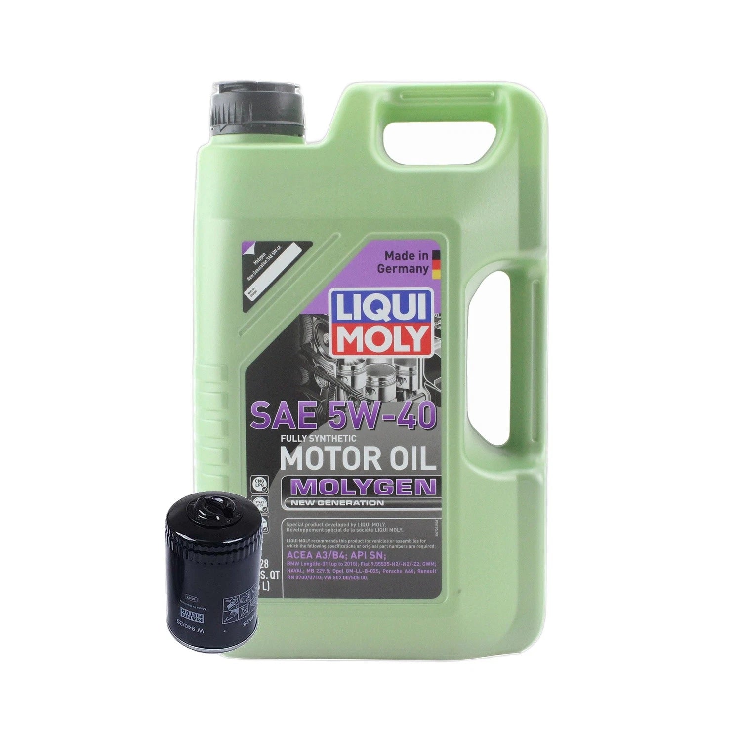 5L Liqui Moly Molygen 5W-40 Oil Change Kit for Audi A4 Quattro (1996–2001)