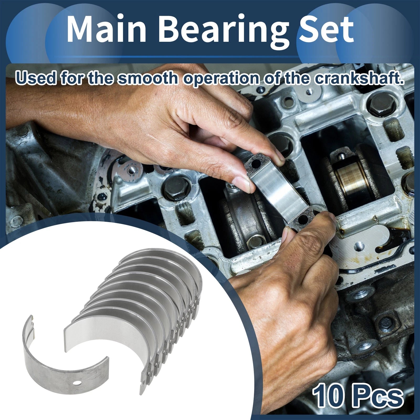 Main Bearing Set No.1170154060 for Toyota Land Cruiser (1983–2006)
