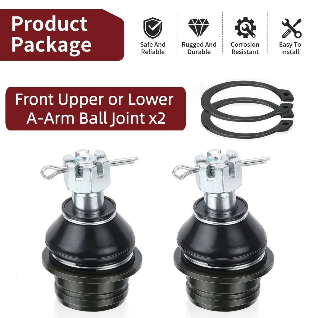 2X Upper + Lower Ball Joints for Suzuki KingQuad 450 500 700 750 (2005–2023)