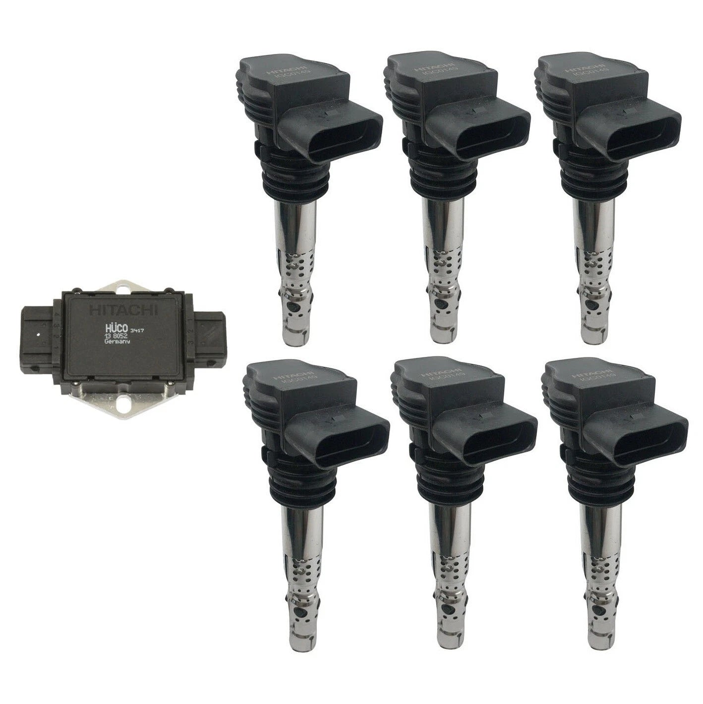 Set of 6 Ignition Coils & Control Module for Audi A6 Allroad Quattro (2000–2005)