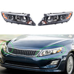 Halogen Headlight Projector Pair for Kia Optima (2014–2015)