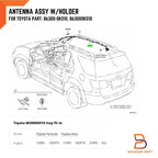 AM FM Radio Antenna for Toyota Hilux Ute (2005-2011)