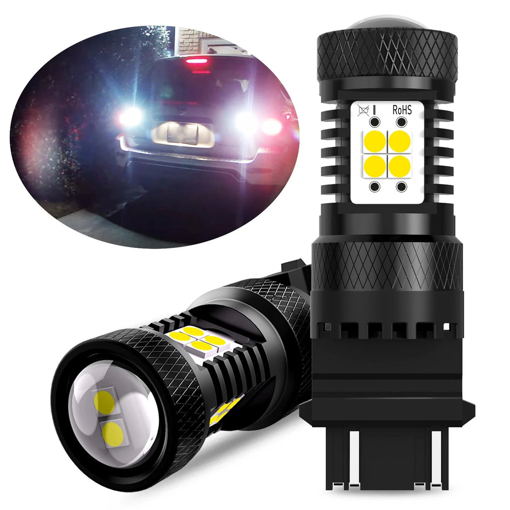 2X 6000K White 3157 3156 LED Reverse Turn Signal Light CAnbus