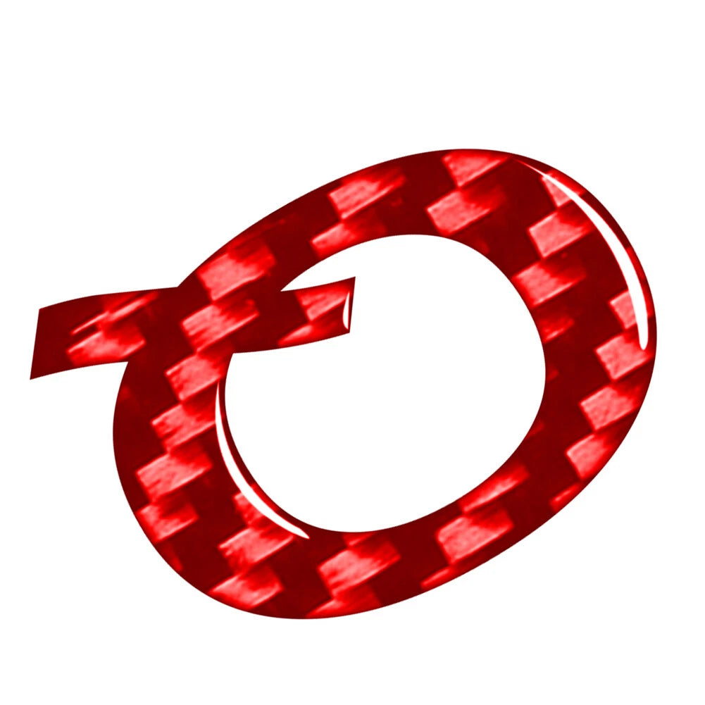 Carbon Red Letter Decals for Car Badge Emblem (Universal Fit)