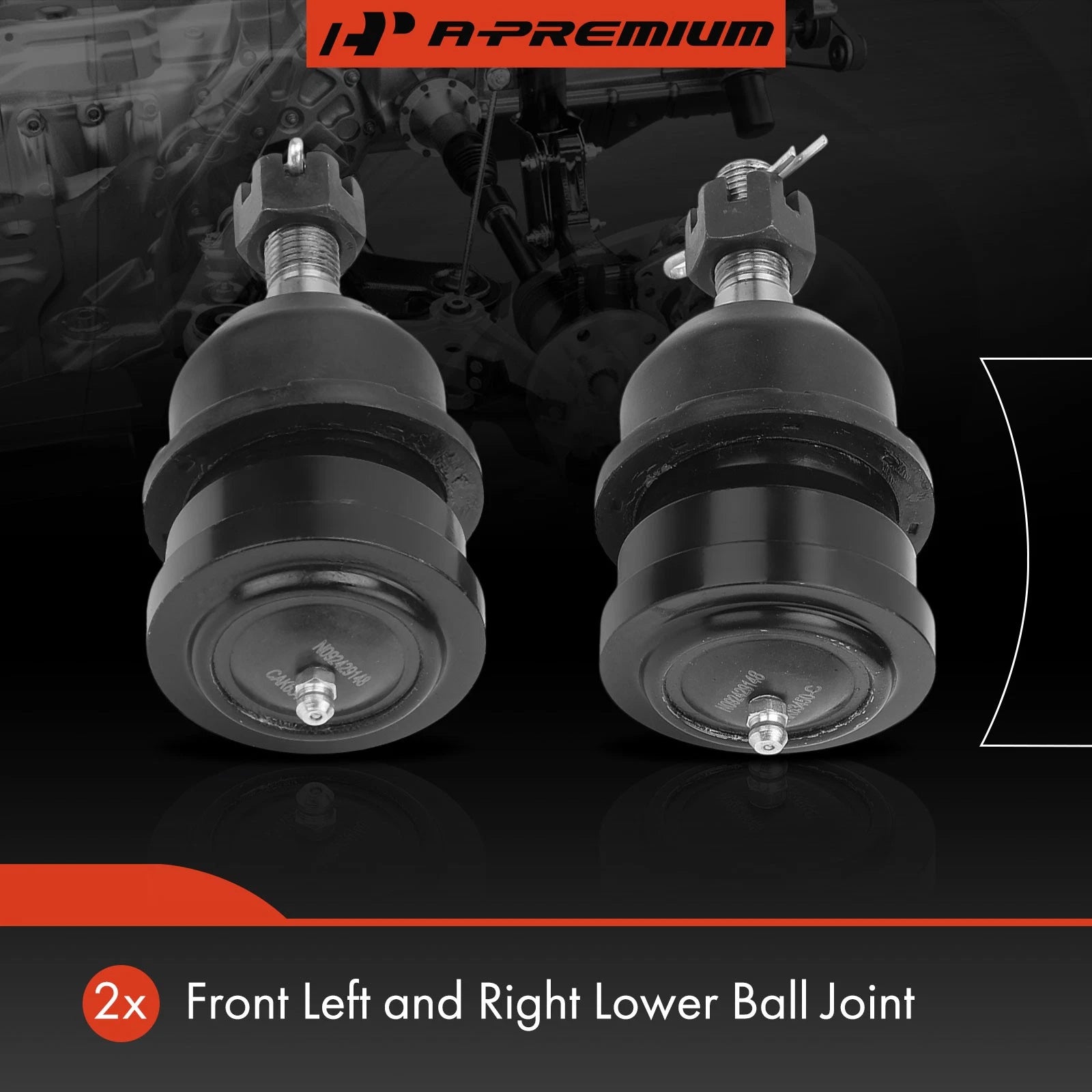 2X Front Lower Side Ball Joint for Chevrolet Corvette (1984-1996)