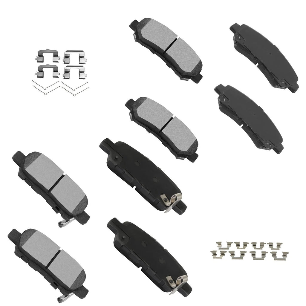 Set of 4 Front & Rear Brake Ceramic Pads for Nissan Rogue Maxima X-Trail (2014–2023) 1374 1415
