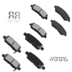Set of 4 Front & Rear Brake Ceramic Pads for Nissan Rogue Maxima X-Trail (2014–2023) 1374 1415