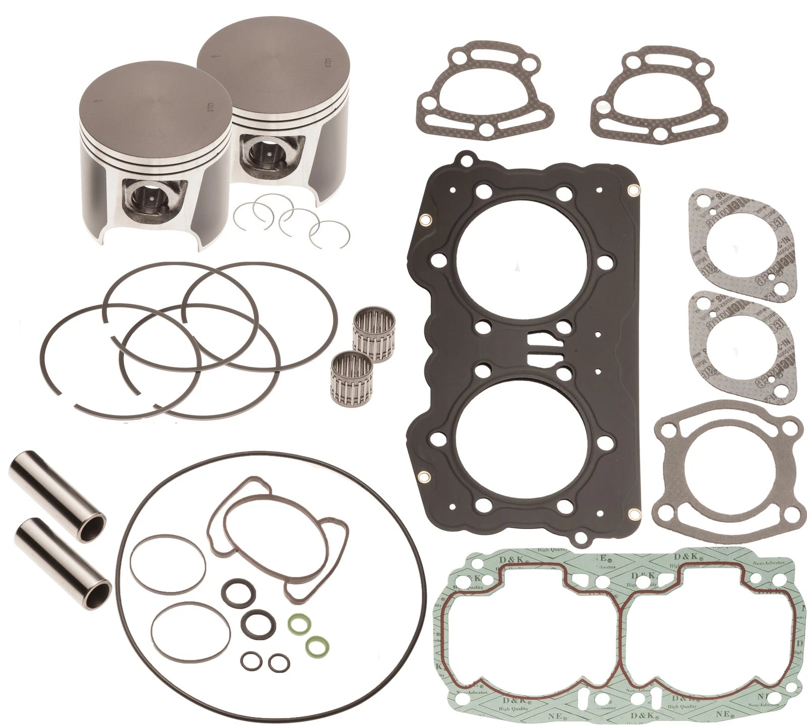 Top End Rebuild Piston Gasket Kit for SeaDoo 951 DI XP GTX RX LRV (1998–2002) .50MM Over