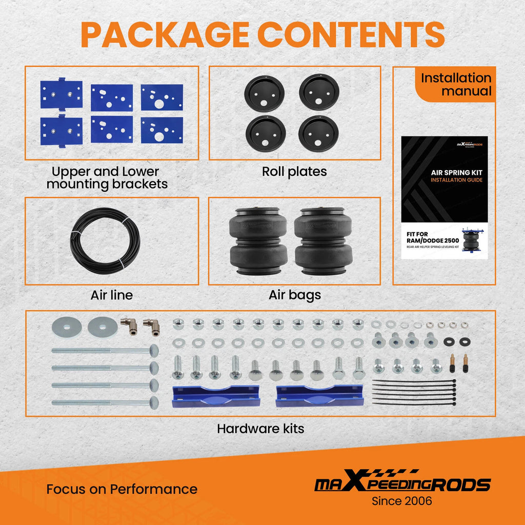 Air Spring Suspension Bag Leveling Kit for Dodge Ram 2500 (2014-2024)