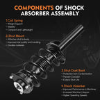 2X Complete Struts Shocks Springs & Mount for Volkswagen Beetle (2012-2013)