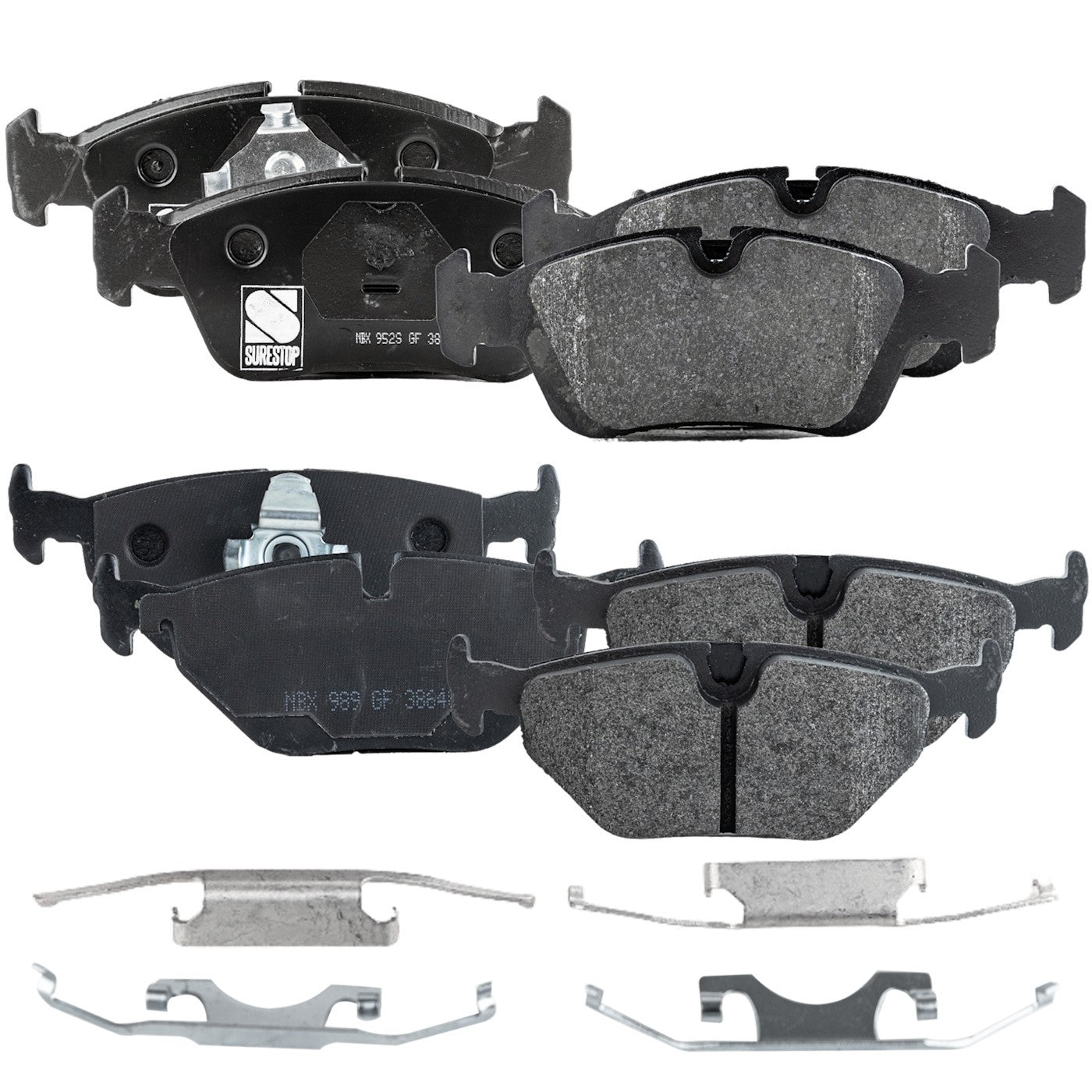 Set of 4 NAO Brake Pads for BMW 325i, 323i (1994–2005)