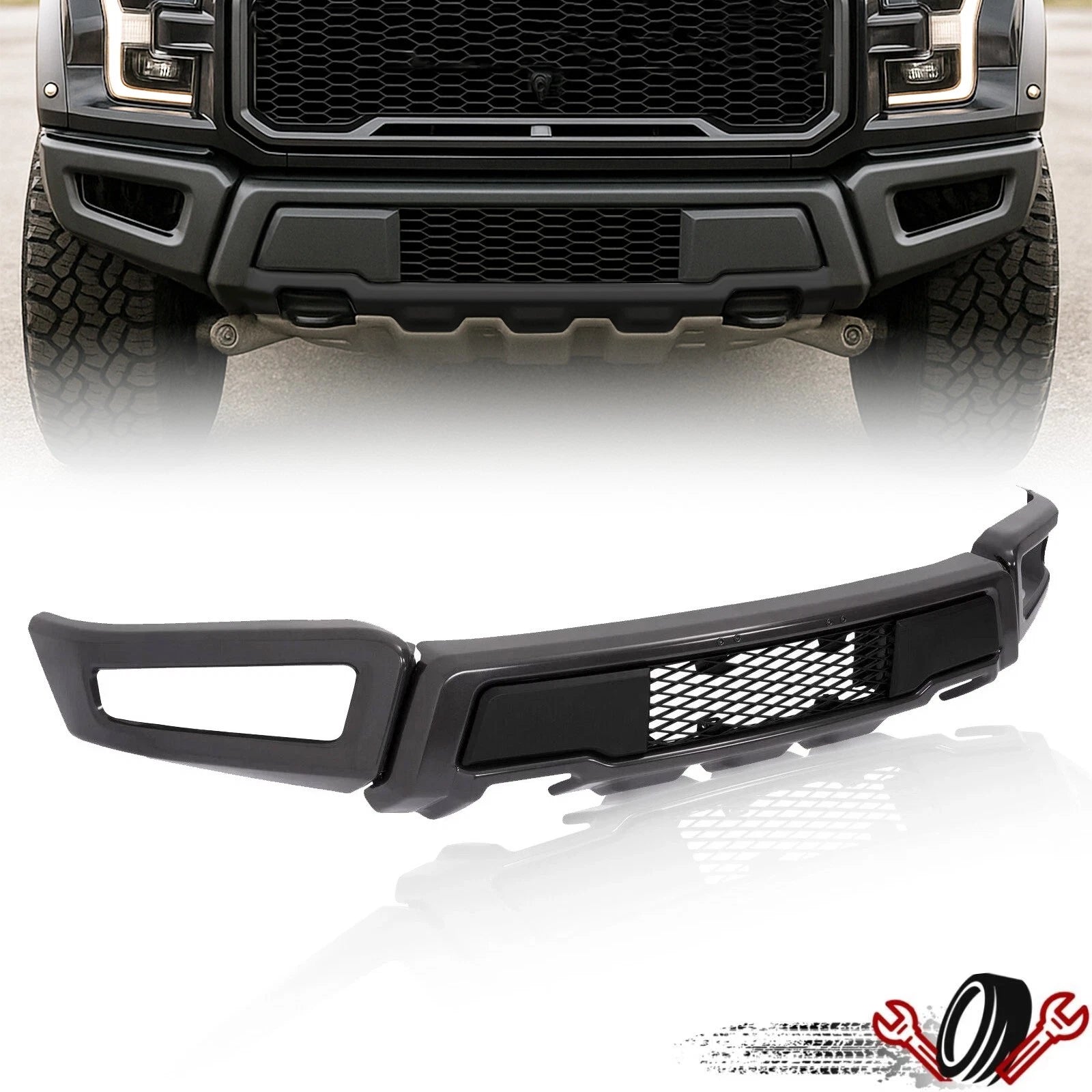 Steel Front Bumper Assembly for Ford F150 (2018–2020) Raptor Style Gray