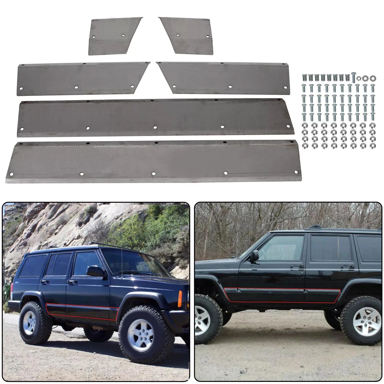 Lower Door Side Panel Armor for Jeep Cherokee XJ 4-Door (1984-2001)