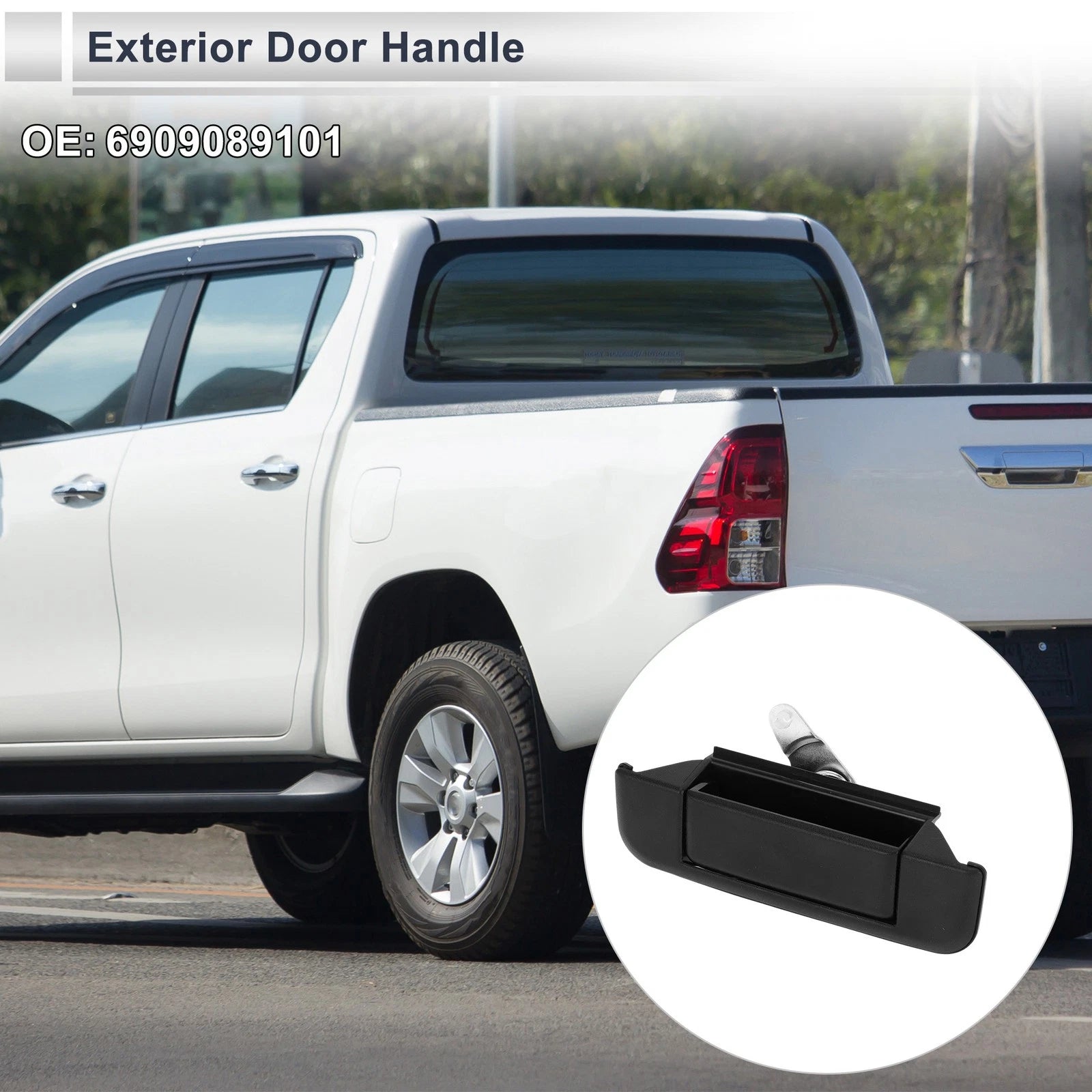 Exterior Door Tailgate Handles for Toyota Pickup (1989–1995) No. 6909089101 Black