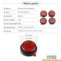 4 Pcs Red Mini Round Reflectors for Harley License Plate