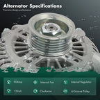 Alternator 90A for Mazda 6 (2003–2005) L4 2.3L Manual Trans L81318300
