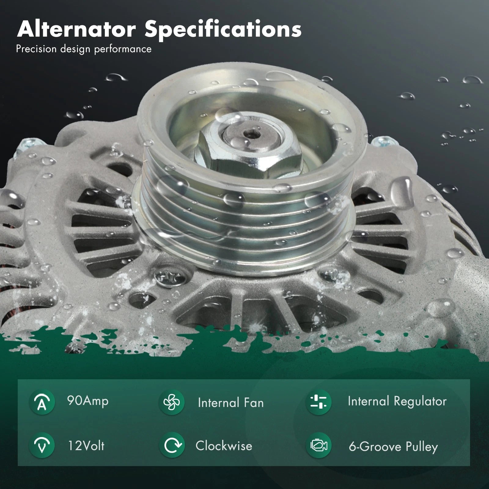 Alternator 90A for Mazda 6 (2003–2005) L4 2.3L Manual Trans L81318300